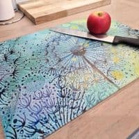 Turquoise Dandelion Worktop Saver
