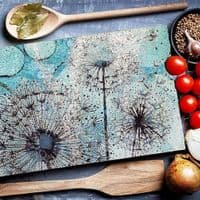 Turquoise Green Dandelion Worktop Saver