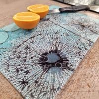 Turquoise Green Dandelion Worktop Saver