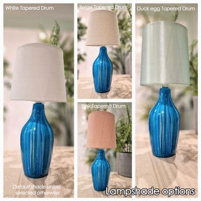 Turquoise Slim Smooth Table Lamp