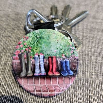 Wellies & Autumn Keyring