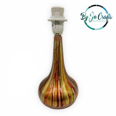 Yellow and Brown Hand Painted Touch Lamp
