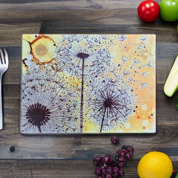 Yellow & Black 3 Dandelion Worktop Saver