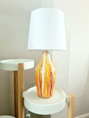 Yellow Bronze Slim Smooth Table Lamp