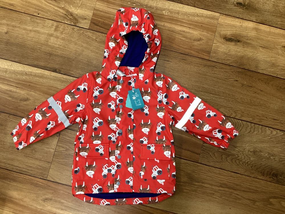 Colour Changing Raincoat Highland Cow