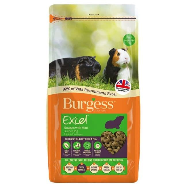 Burgess Excel Guinea Pig Nuggets 10kg