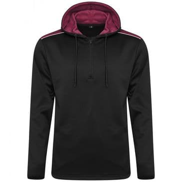 Adults Heritage Hoodie (Black/Maroon)