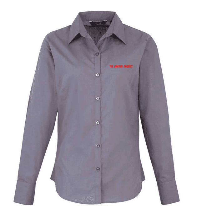 Aviation Academy Ladies Long Sleeve Poplin Shirt (PR300)