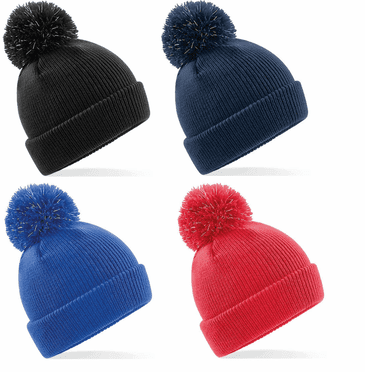 BB406B Beechfield Kids Reflective Bobble Beanie