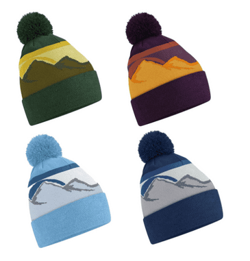 Beechfield BB395R Mountain Peaks Pom Pom Beanie (B395R)