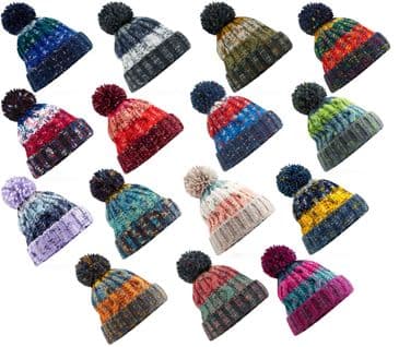 Beechfield BB486 Corkscrew Pom Pom Beanie