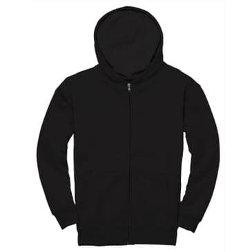 CR04K - Kids Comfort Cut Zip Hoodie (Jet Black)