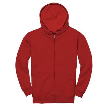 CR04K - Kids Comfort Cut Zip Hoodie (Red)