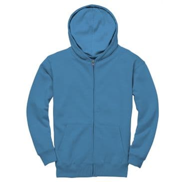 CR04K - Kids Comfort Cut Zip Hoodie (Turquoise)
