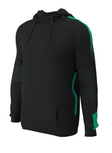 Edge Pro Tech Poly Hoody - Adult (Black / Emerald) (874)