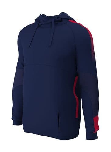 Edge Pro Tech Poly Hoody - Adult (Navy / Red) (874)