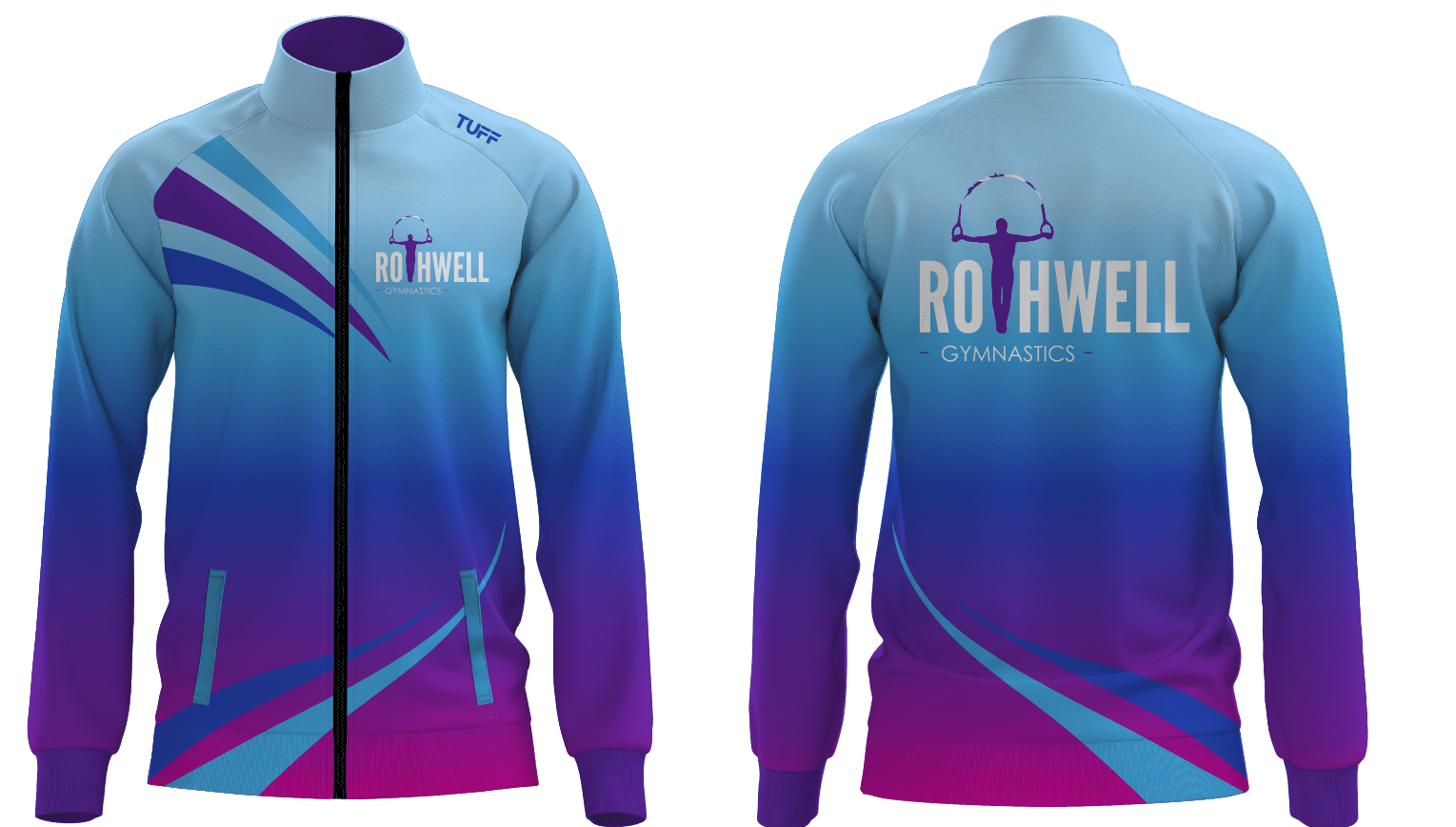 Rothwell Gymnastic Sublimated Tracksuit Top (Male) Adult XS