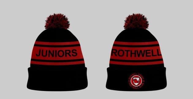 Rothwell juniors Bobble Hat (black/red)