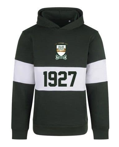 SANDAL RUFC Heavyweight Panelled Hoodie (Bottle Green / White FR803)