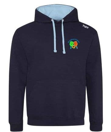 Springhead Picklers - Premium contrast Hoodie (Navy/Powder Blue)