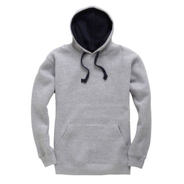 W73 - Premium contrast Hoodie (Grey/Navy)