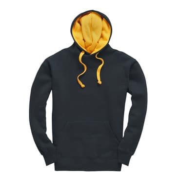 W73 - Premium contrast Hoodie (Navy/Yellow)
