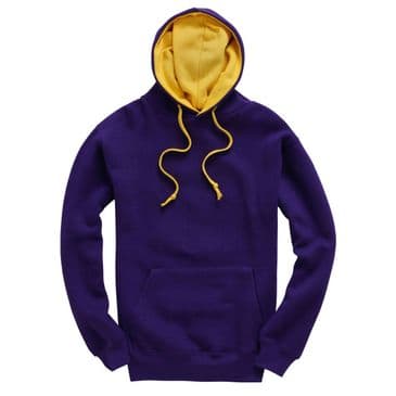 W73 - Premium contrast Hoodie (Purple/Yellow)