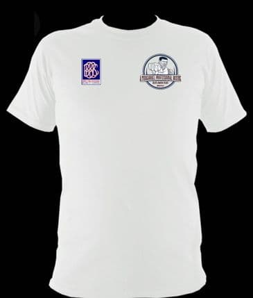 Wakefield Trinity Boxing Adults White T-Shirt Design 2 with A.Moughrbel and BBBC Logo
