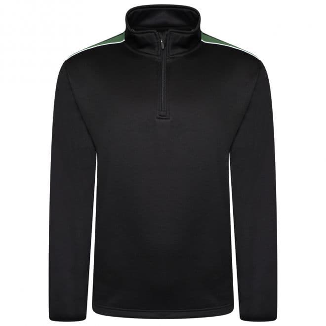 Youth Heritage Tech Top Black/Emerald