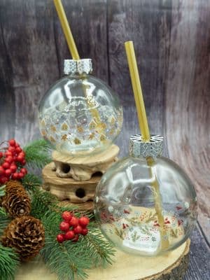 Festive Glass Drinking Baubles
