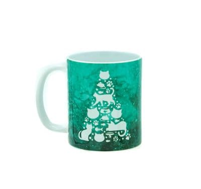 Hand-Printed Christmas Cat Mugs – Purrfectly Festive & Handmade