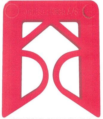 HANGER SHIM - Red 3mm thickness 46mm width 54mm length