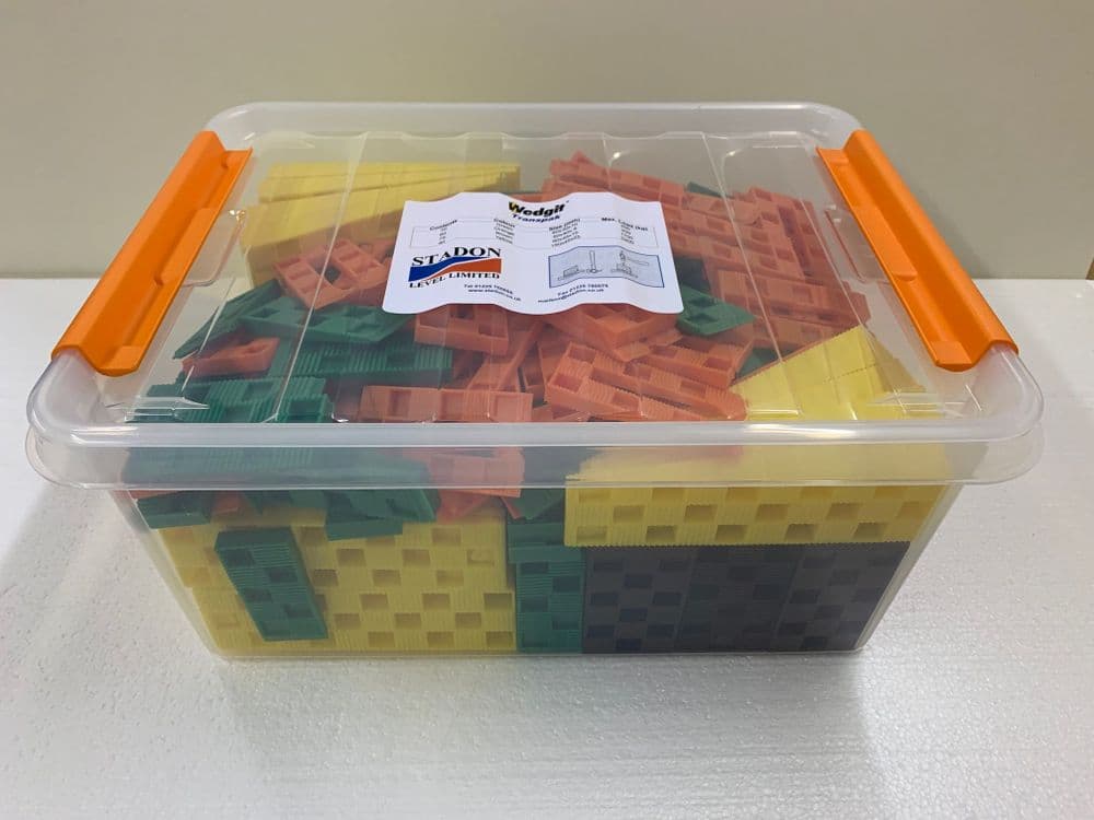 Wedgit Blocks Translucent WEDGIT - Transpak 1 Transpak contains 245 Interlocking Wedges 70 x ...