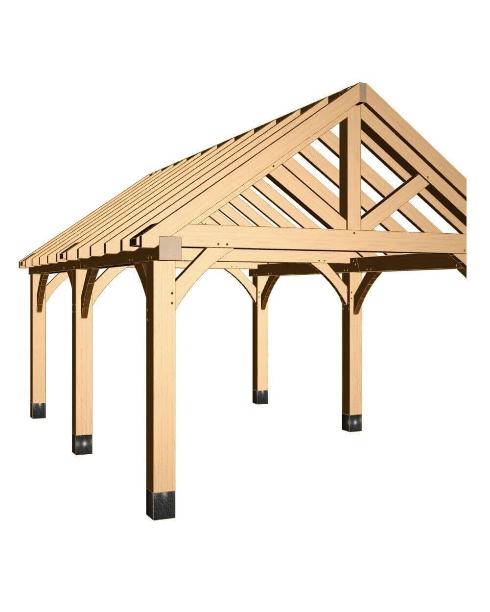 DOUGLAS FIR FRAMED GAZEBO GABLE END ROOF with CEDAR ROOF SHINGLES