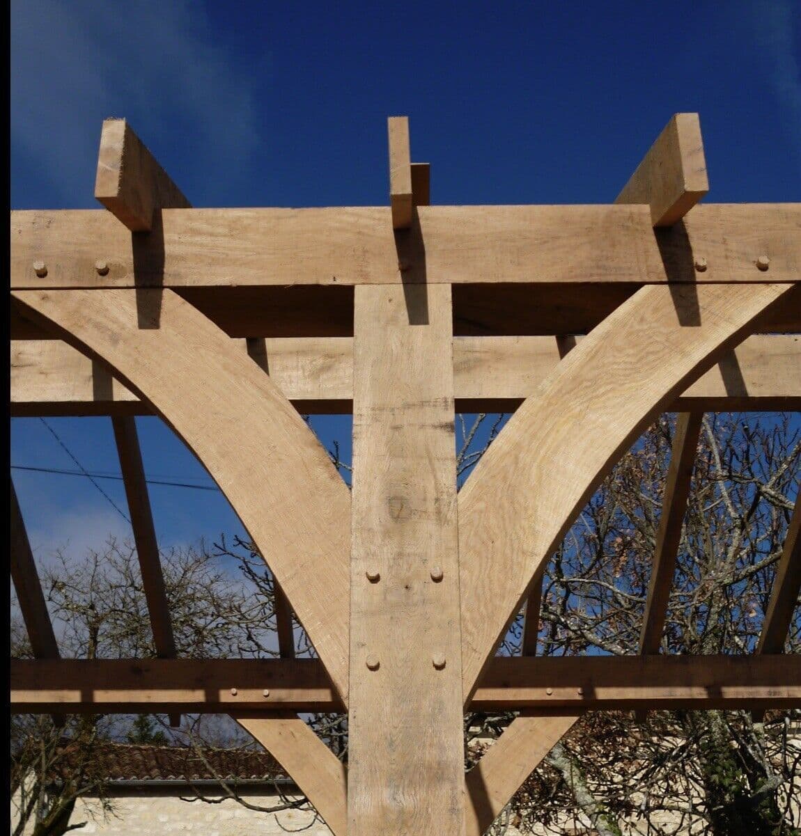DOUGLAS FIR FRAMED GAZEBO GABLE END ROOF with CEDAR ROOF SHINGLES