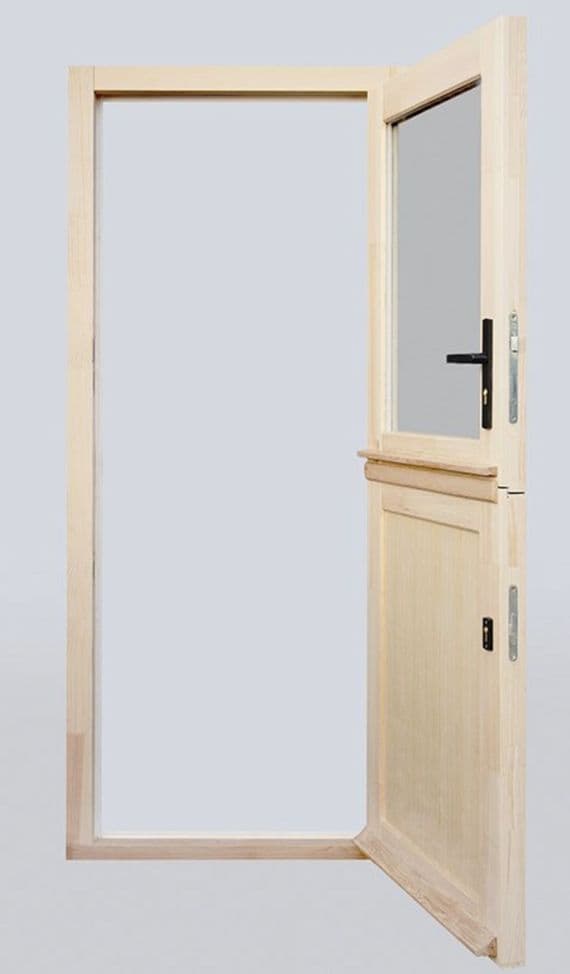 JOINERY REDWOOD STABLE DOOR TOP FULL GLASS LIGHT FRAME INCLUDED