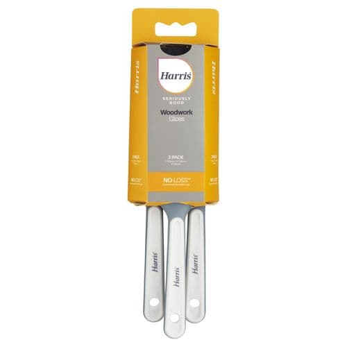 3 Pack Gloss Woodwork Paint Brushes