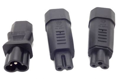 PAT Testing Adapter / Converter Kit for testing IEC Leads C14 C7 C6 C13 C5