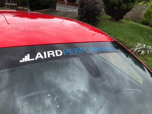 Laird Performance sun strip/Body vinyls