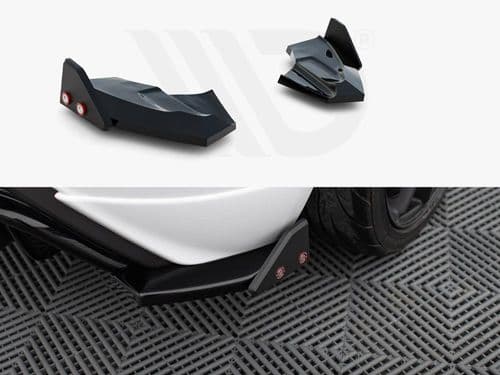 MAXTON REAR SIDE SPLITTERS V.3 + FLAPS FORD FIESTA ST MK7 FACELIFT