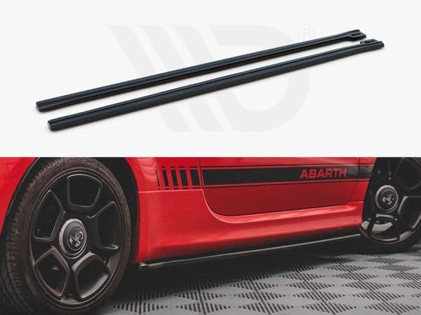 MAXTON SIDE SKIRTS DIFFUSERS FIAT 500 ABARTH MK1 FACELIFT (2016-UP)