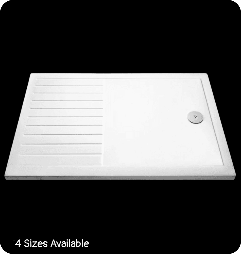 Aquatec Low Profile Stone Resin Shower Trays with Drying Area