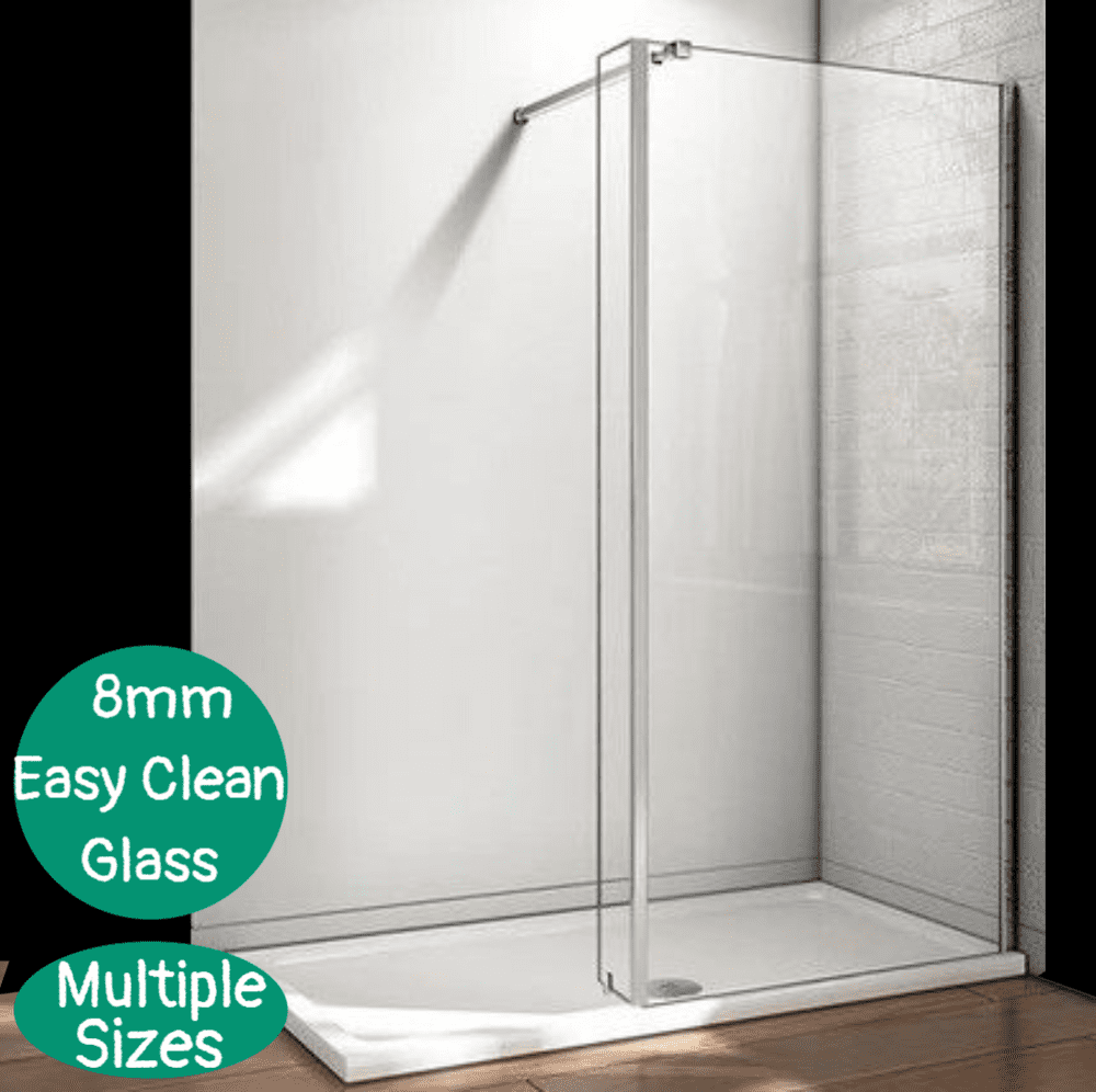 Aquatec Rhyl 8mm WalkIn Shower Enclosures with 250mm Fixed Return