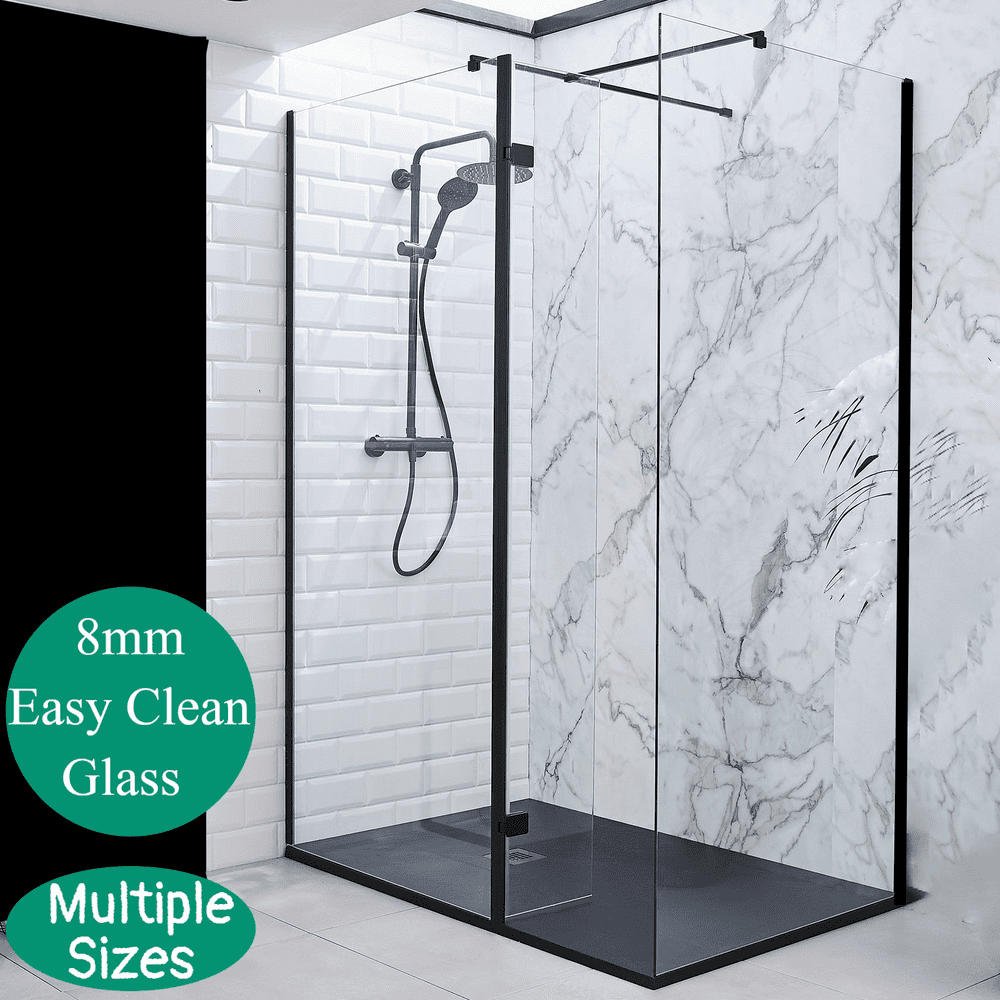 Black Walk in Shower / Wet Room Screens