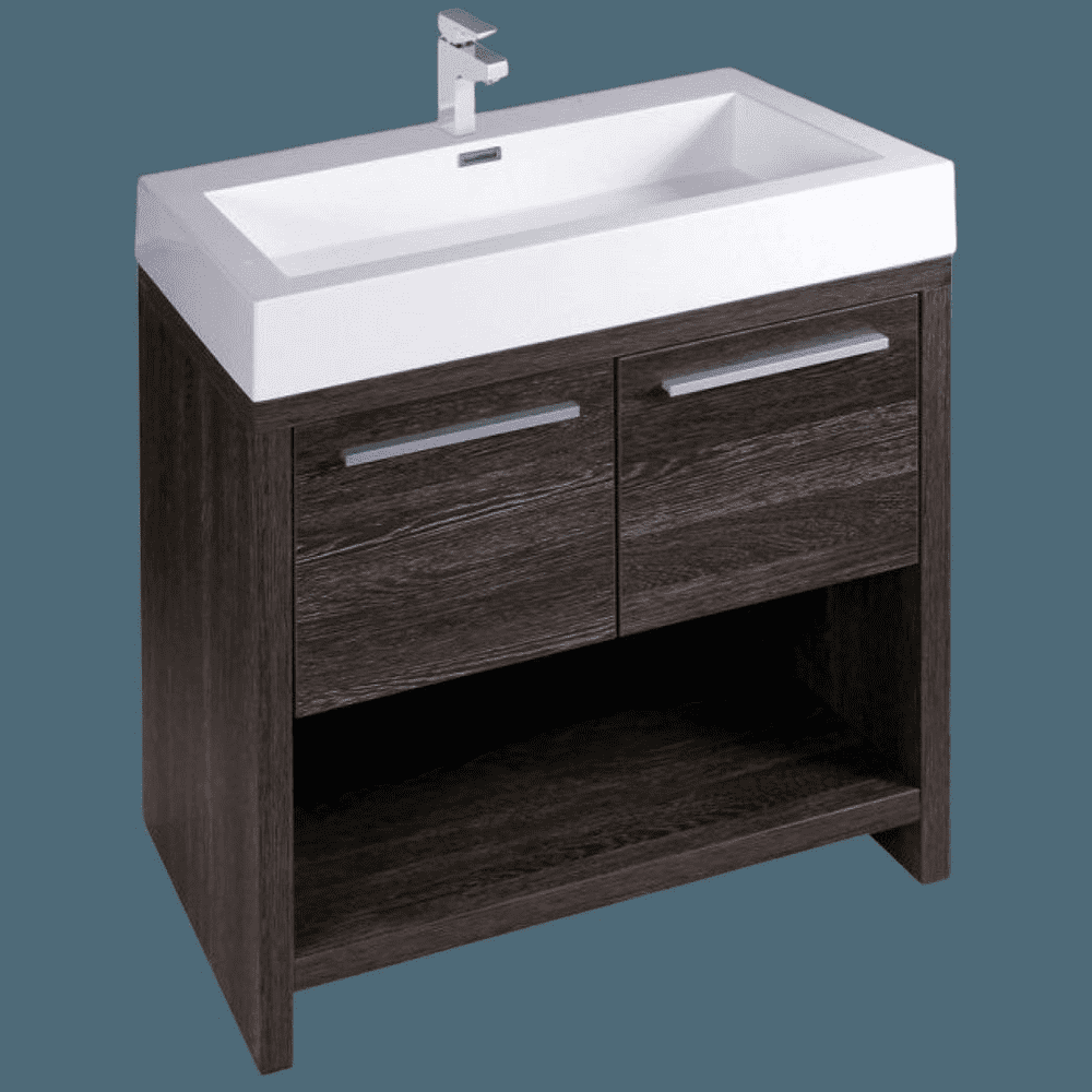 Hero / Halcon 750mm Dark Wood Vanity Unit & Basin