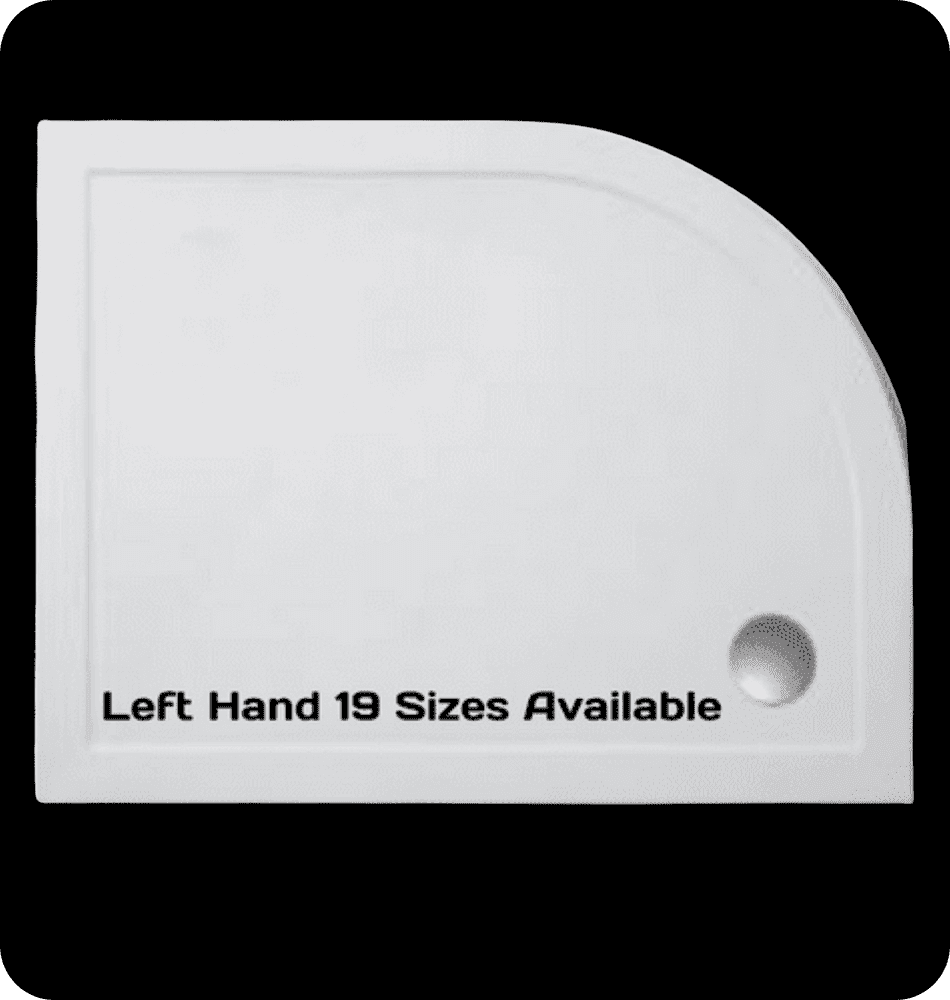 Left Hand Offset Quadrant Stone Resin Shower Trays