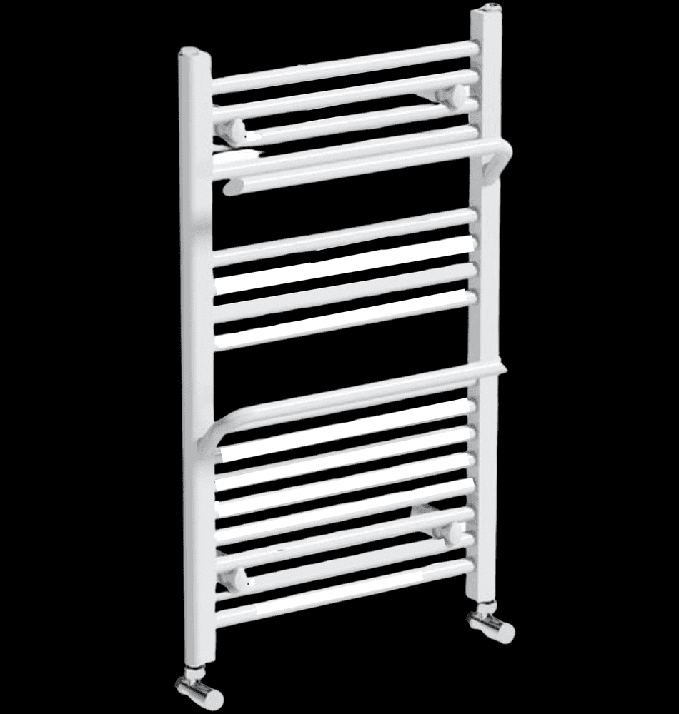 Maine Dual Fuel White Heated Towel Rail with Hangers