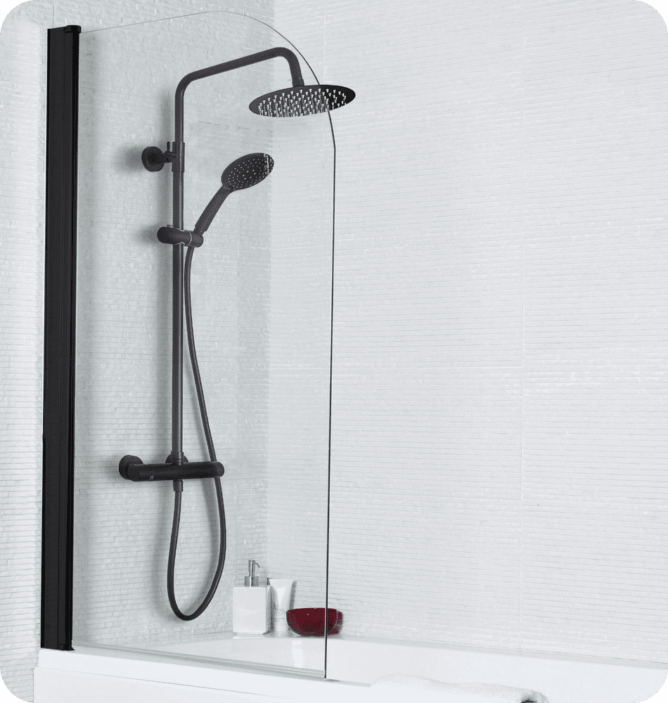 Nero Radius Edge Bath Shower Screen