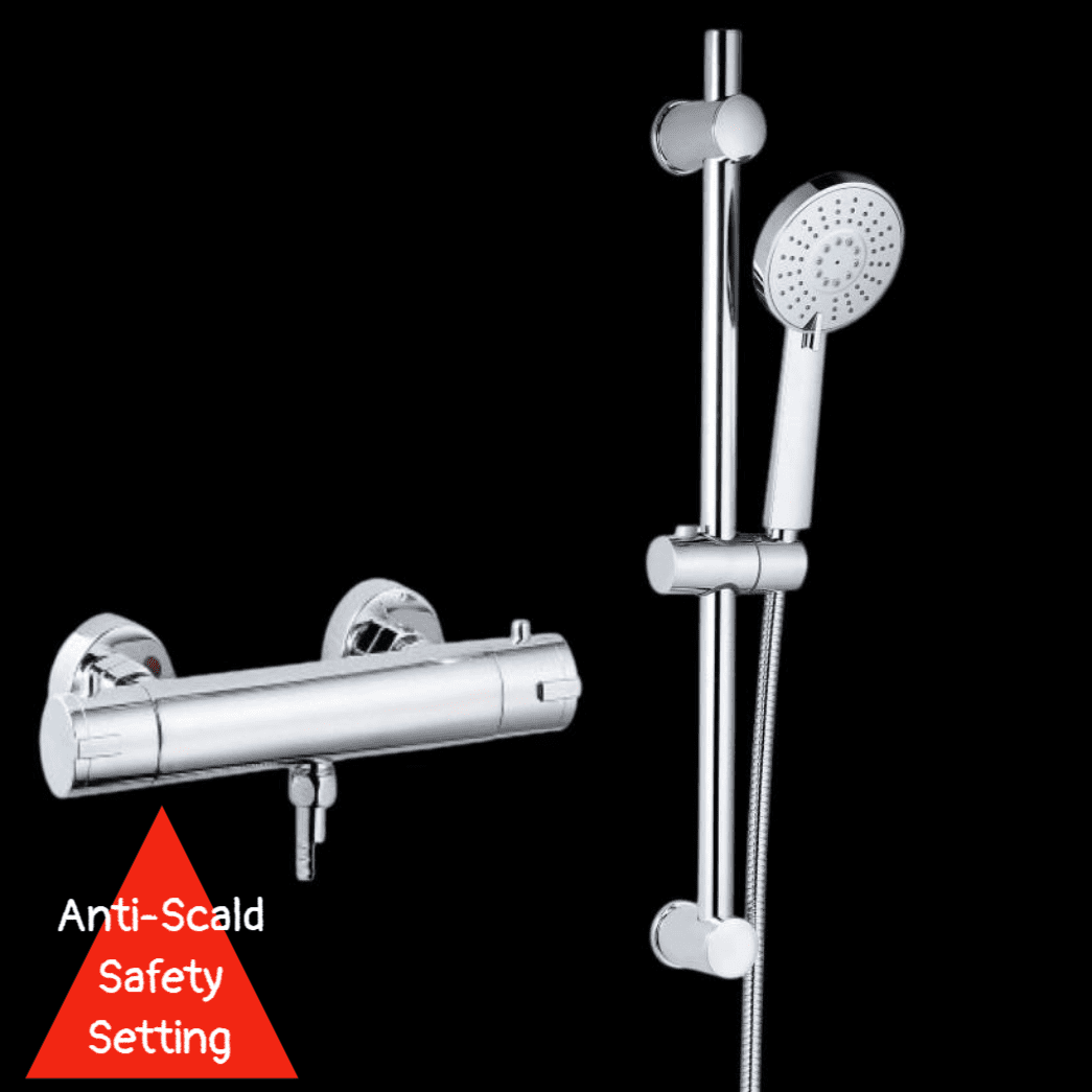 Thermostatic Bar Shower Valve with Raiser Rail