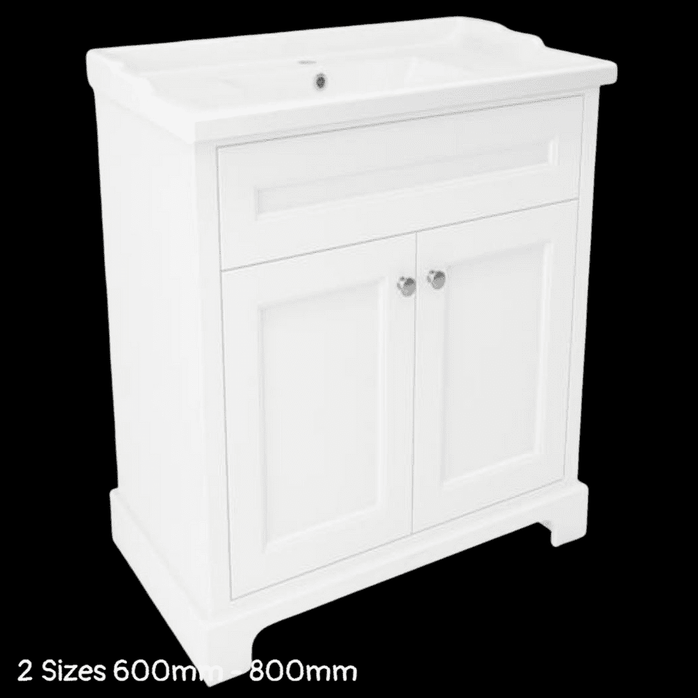 RAK 600mm Black Vanity Unit, Worktop & Undermount Ceramic Basin